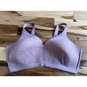CACIQUE WOMEN'S LILAC WIRE FREE BRA SIZE 44 DDD EUC